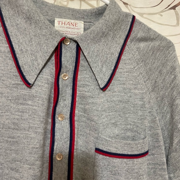 Vintage 60s-70s short sleeve polo sweater -Super Soft!! EUC - Picture 4 of 10